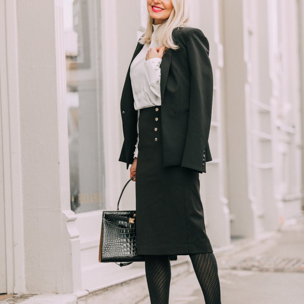 Ann Taylor Wool Blend  Black Blazer